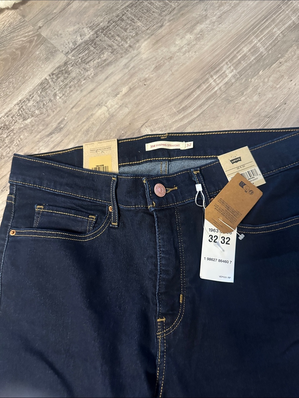 Levi's Men's Dark Blue Slim Straight Jeans